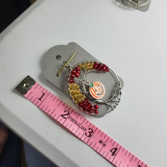 Halloween pumpkin tree of life pendant handmade by me - Picture 4 of 4